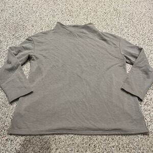 Free Fly Bamboo Thermal Fleece Mockneck Sweatshirt Sz L Heather Stone Outdoor